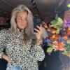 Blouse met print zwart-wit