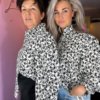 Blouse met print zwart-wit 2