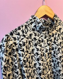 Blouse met print zwart-wit 3