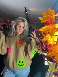 Le mari trui smiley beige 2